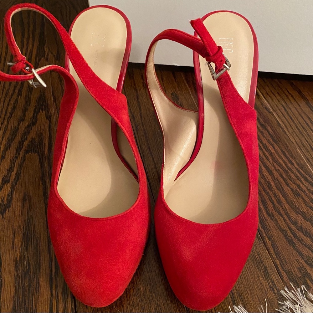 INC International Concepts Red Suede Heels